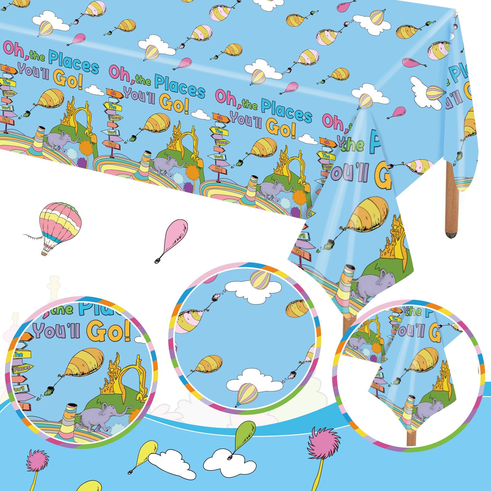 Waterproof lightweight plastic tablecloth for outdoor or indoor use