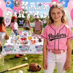 Cake topper image for Ice Cream Drip Baseball Birthday Decorations Set
