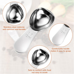 Laser engraved 1T and 15ML marks on spoon