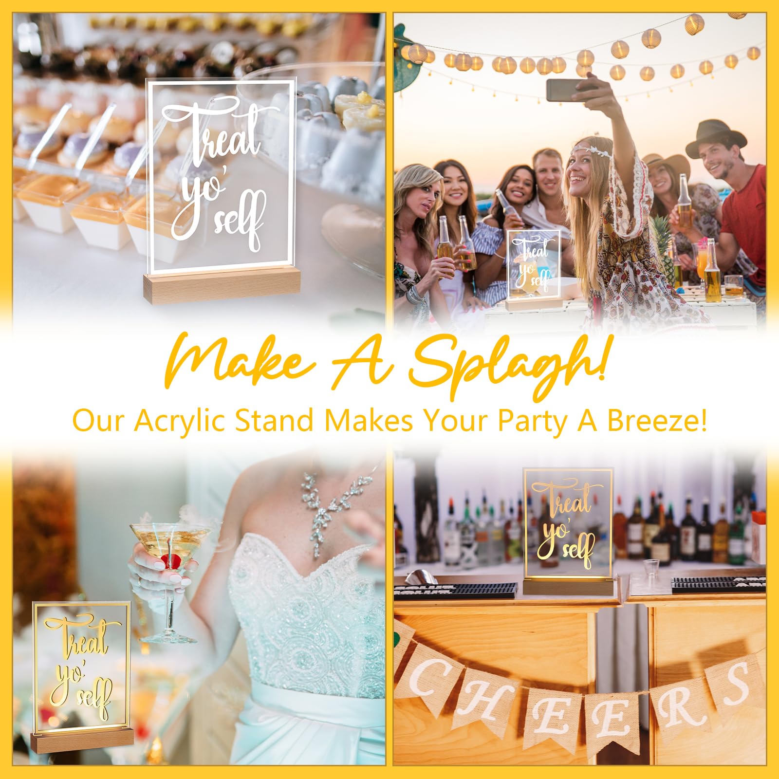 Tabletop bar sign suitable for baby showers weddings and parties