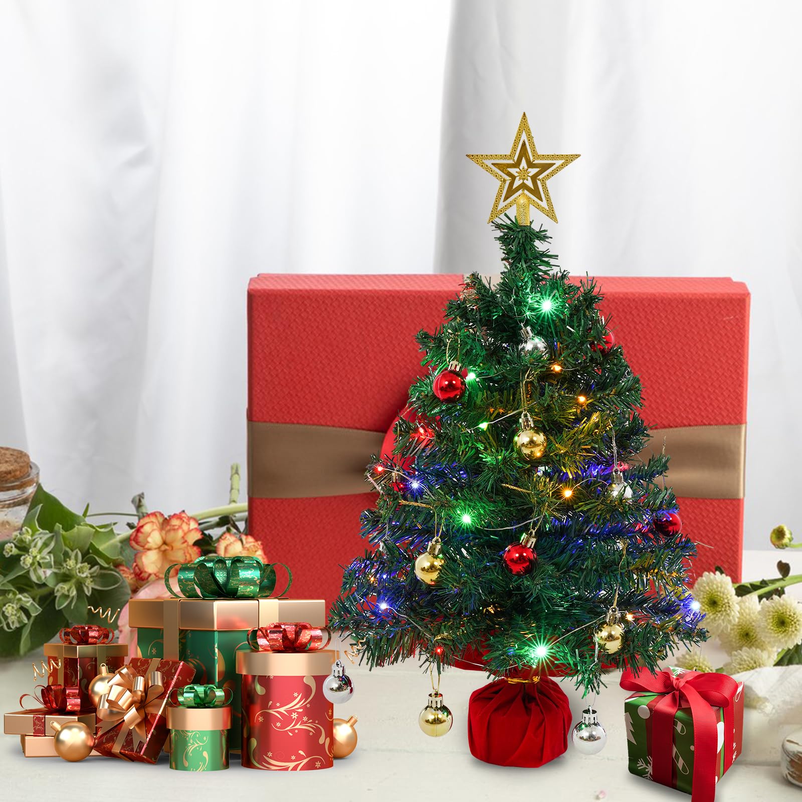 DIY decoration ready mini Christmas tree for display