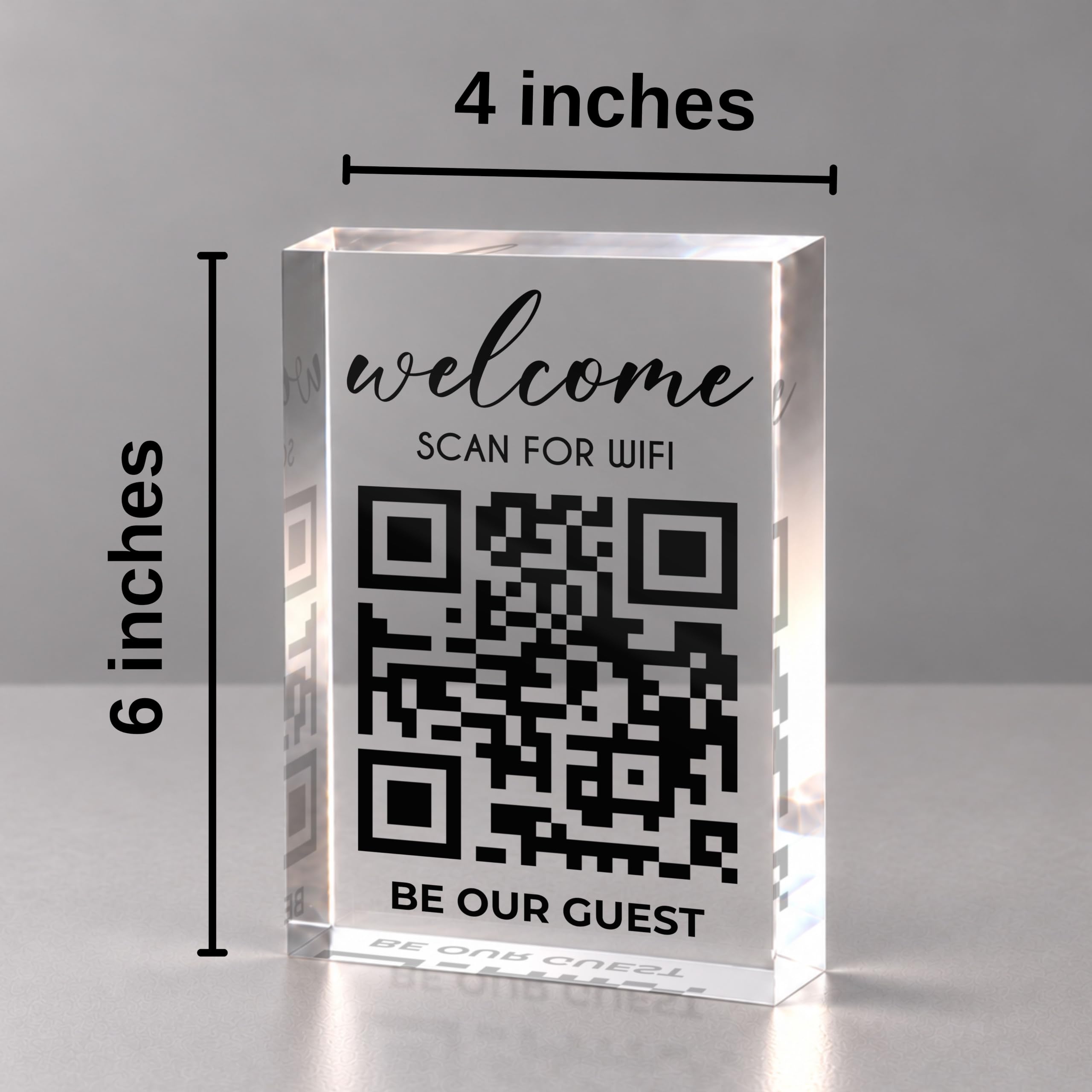 Wall mounting compatible wifi sign with clear acrylic