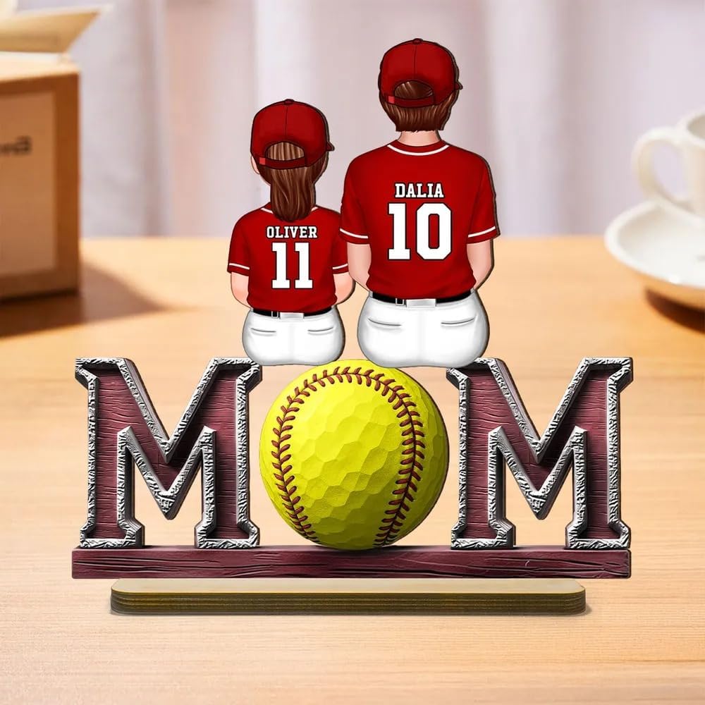 Mother's Day gift for baseball mom plaque