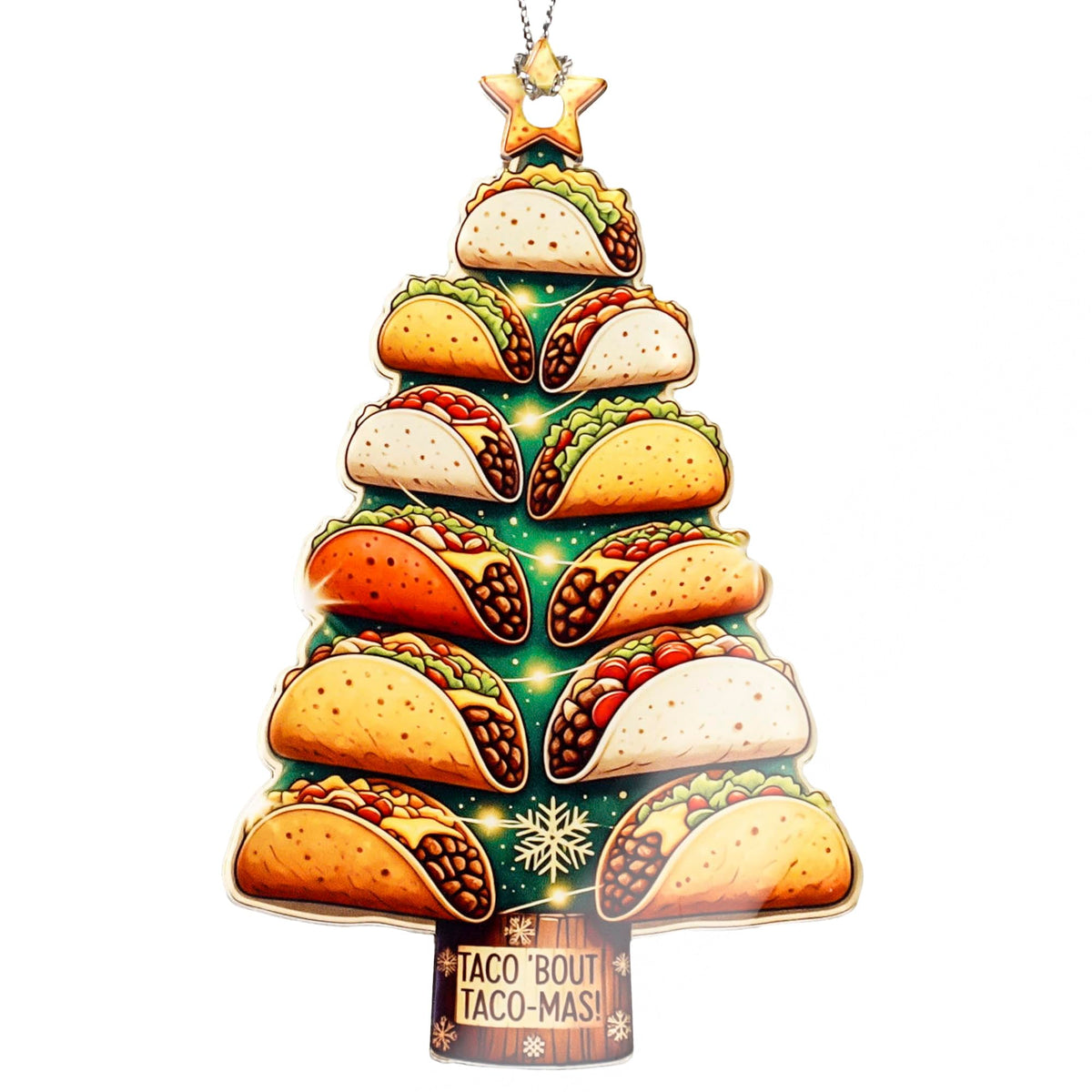 Taco Christmas Ornament Fiesta Tree Ornament design