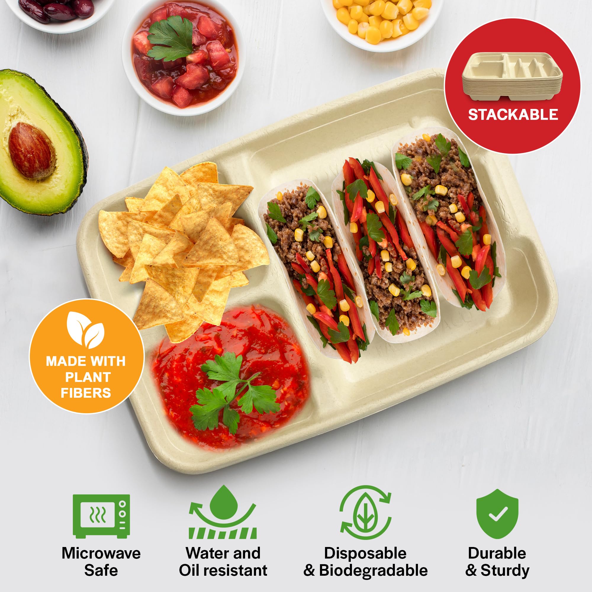 taco plates compatible with soft and hard shells