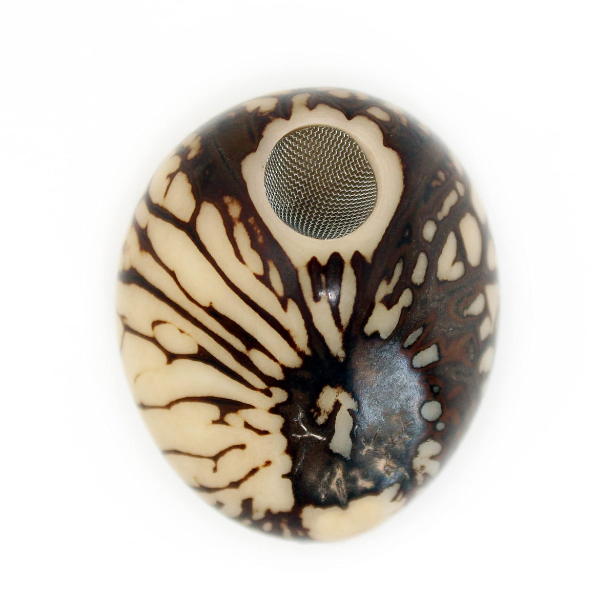Tagua Nut Pipe Handmade with half polished finish