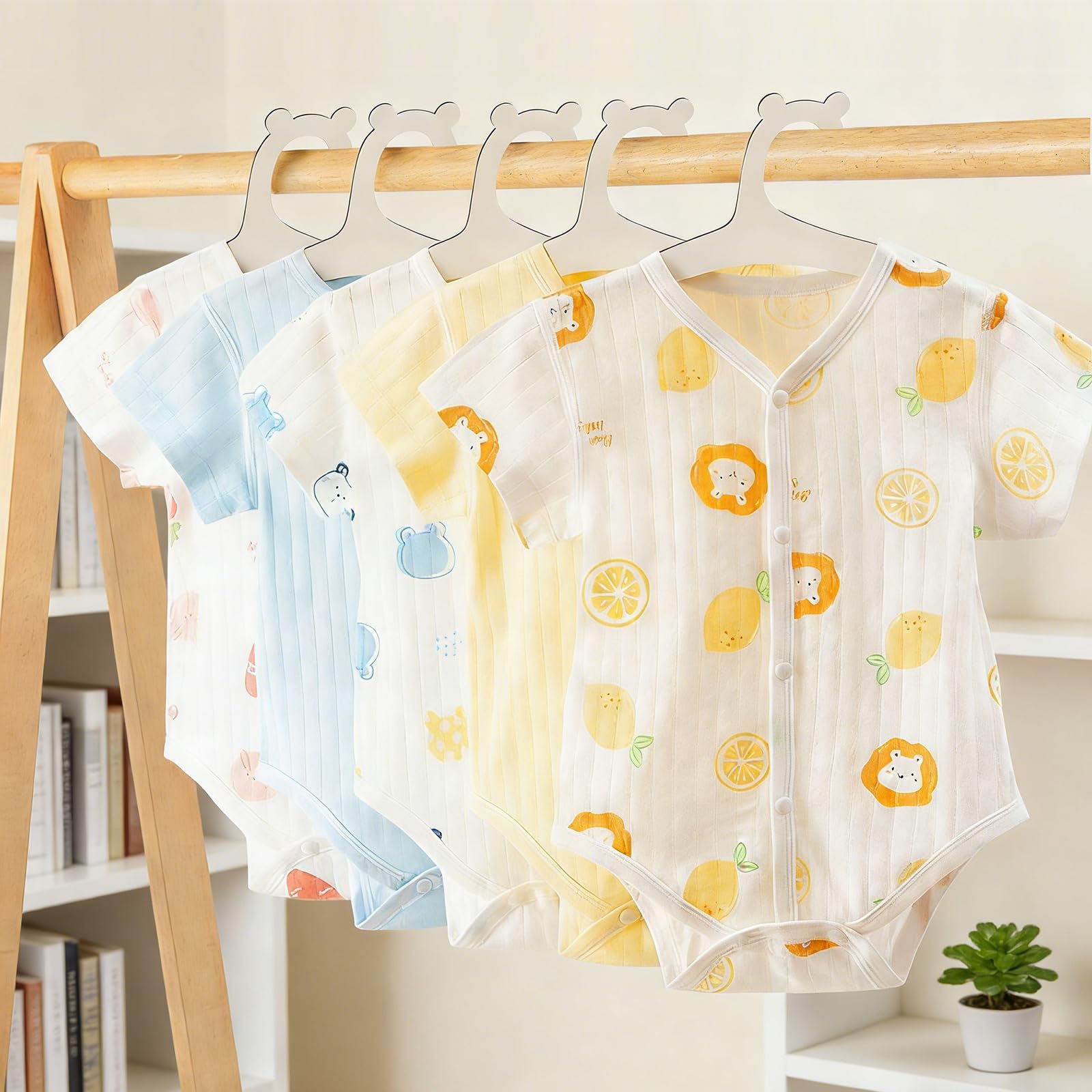 Premium natural wood baby clothes hangers by TAHULIK