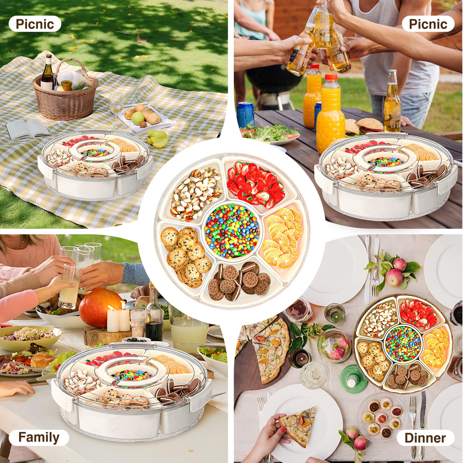 Clear view tray ideal for fruits nuts and other snacks