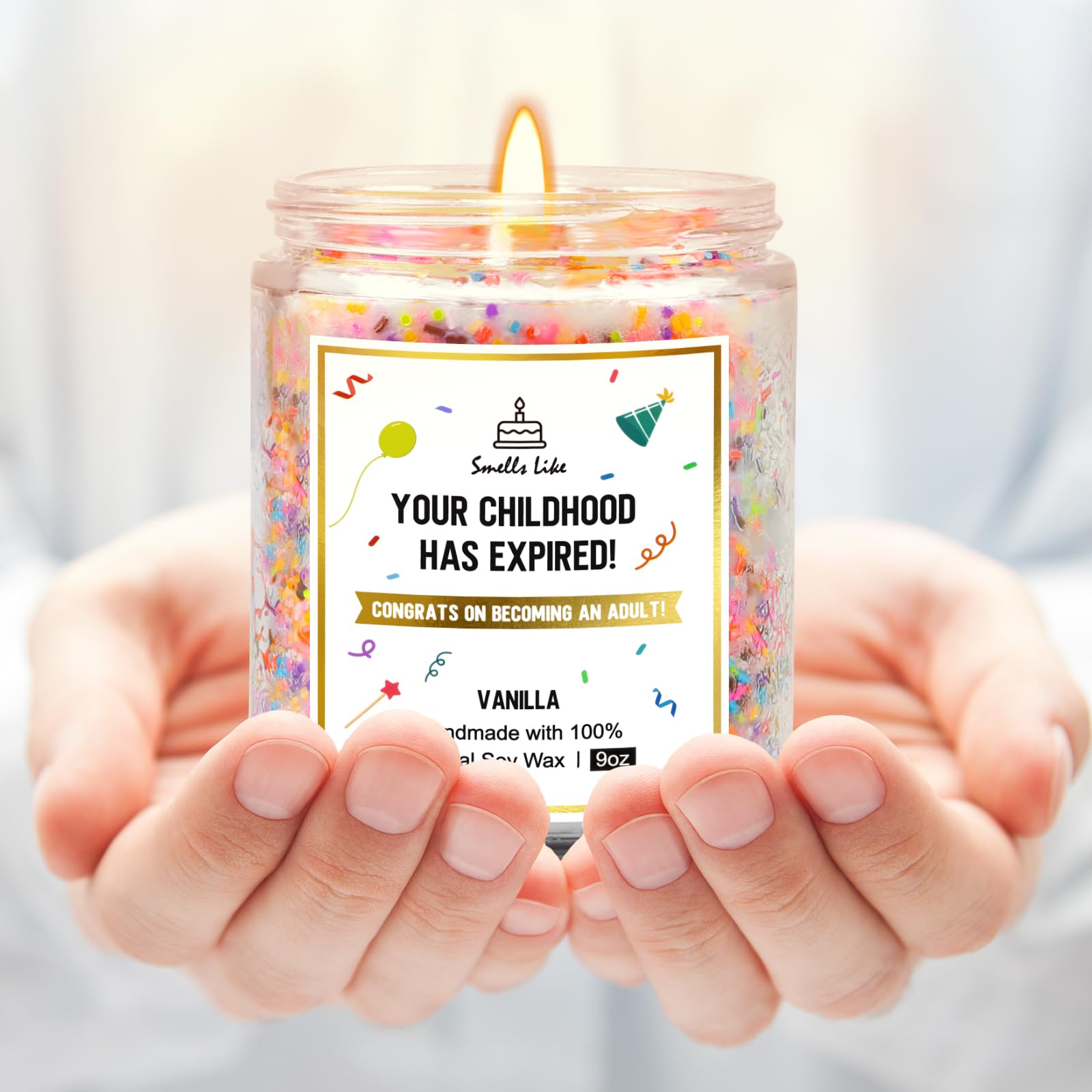 3.8 x 3.8 x 4.5 inch packaging for 9-ounce candle