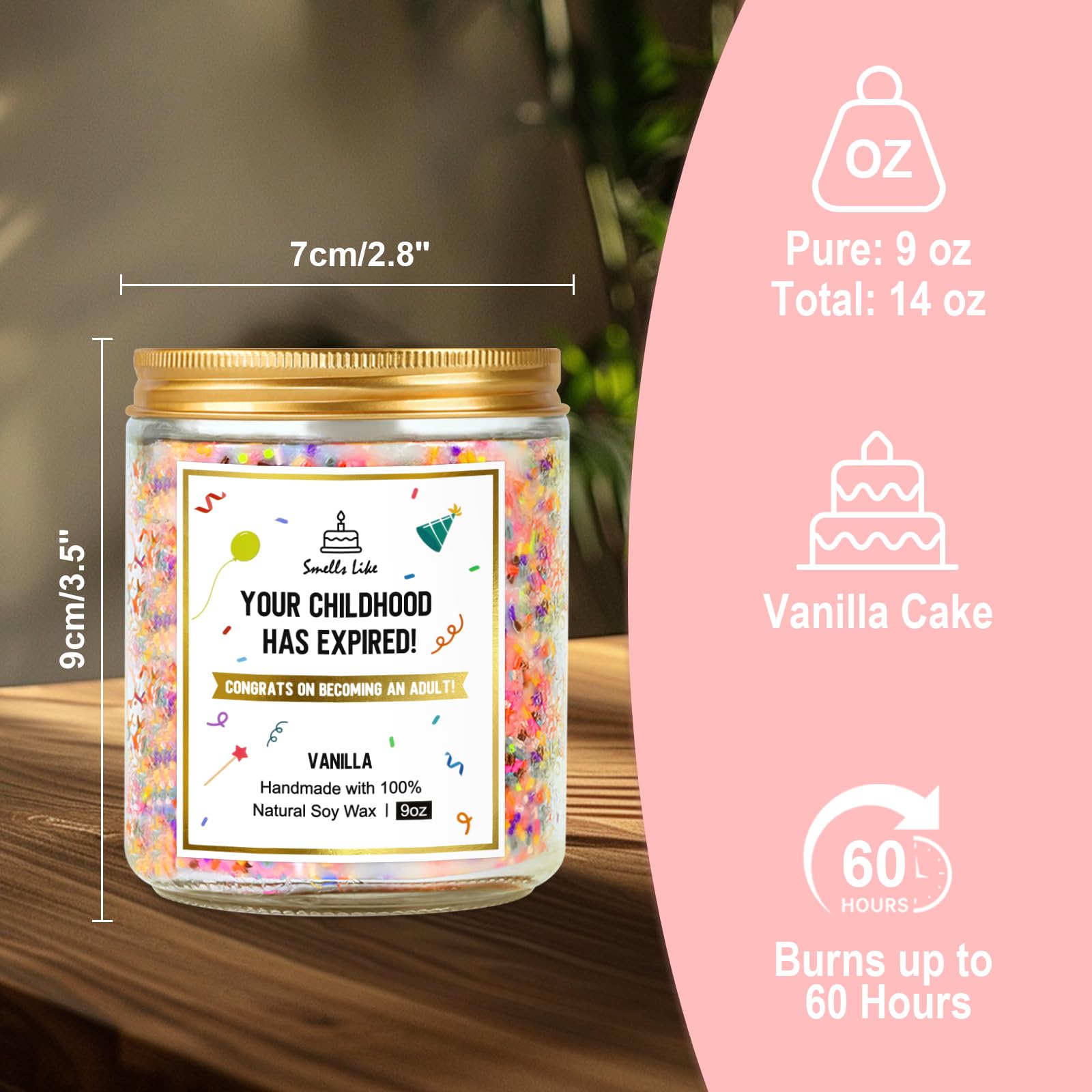 Soy wax vanilla scented candle by Takytao 9-ounce