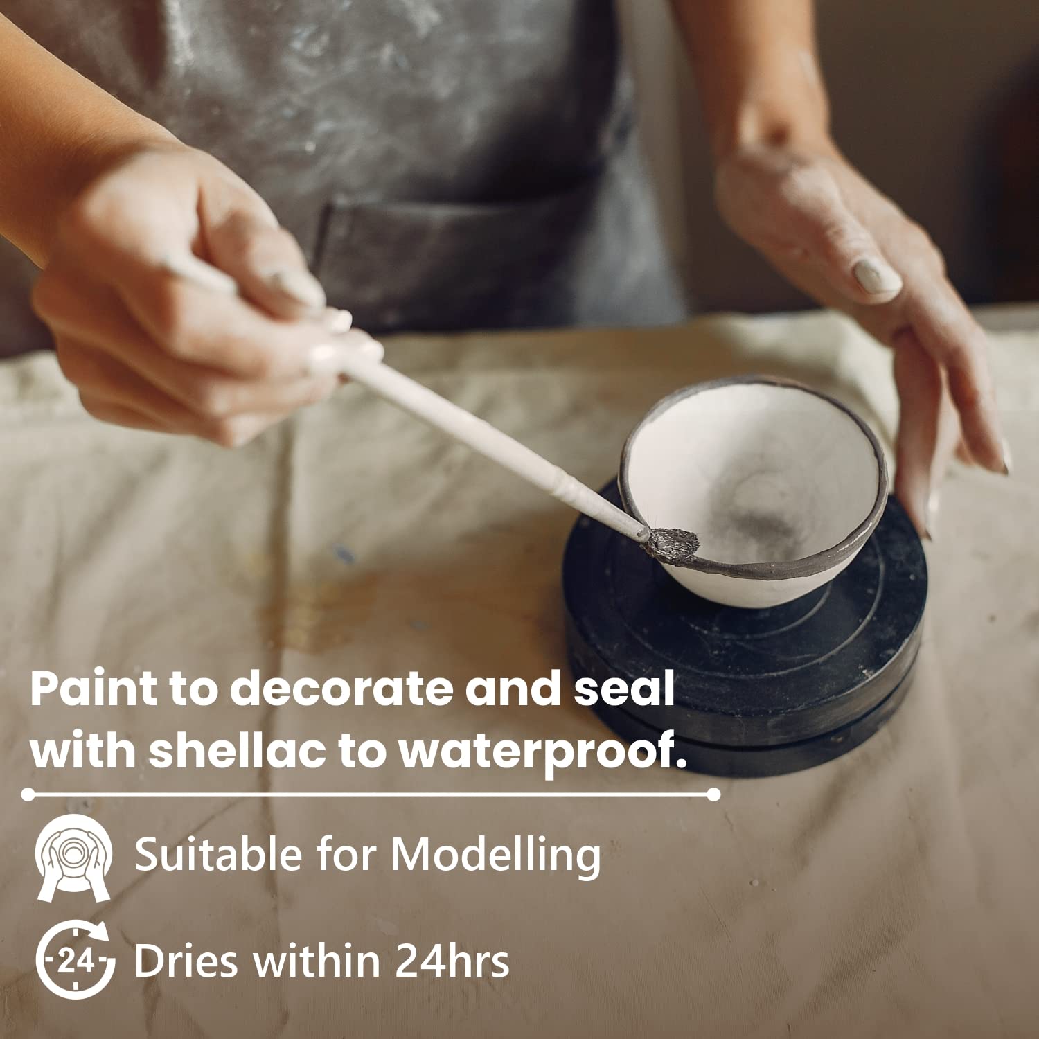Talc free white air dry clay 10 lbs Old Potters