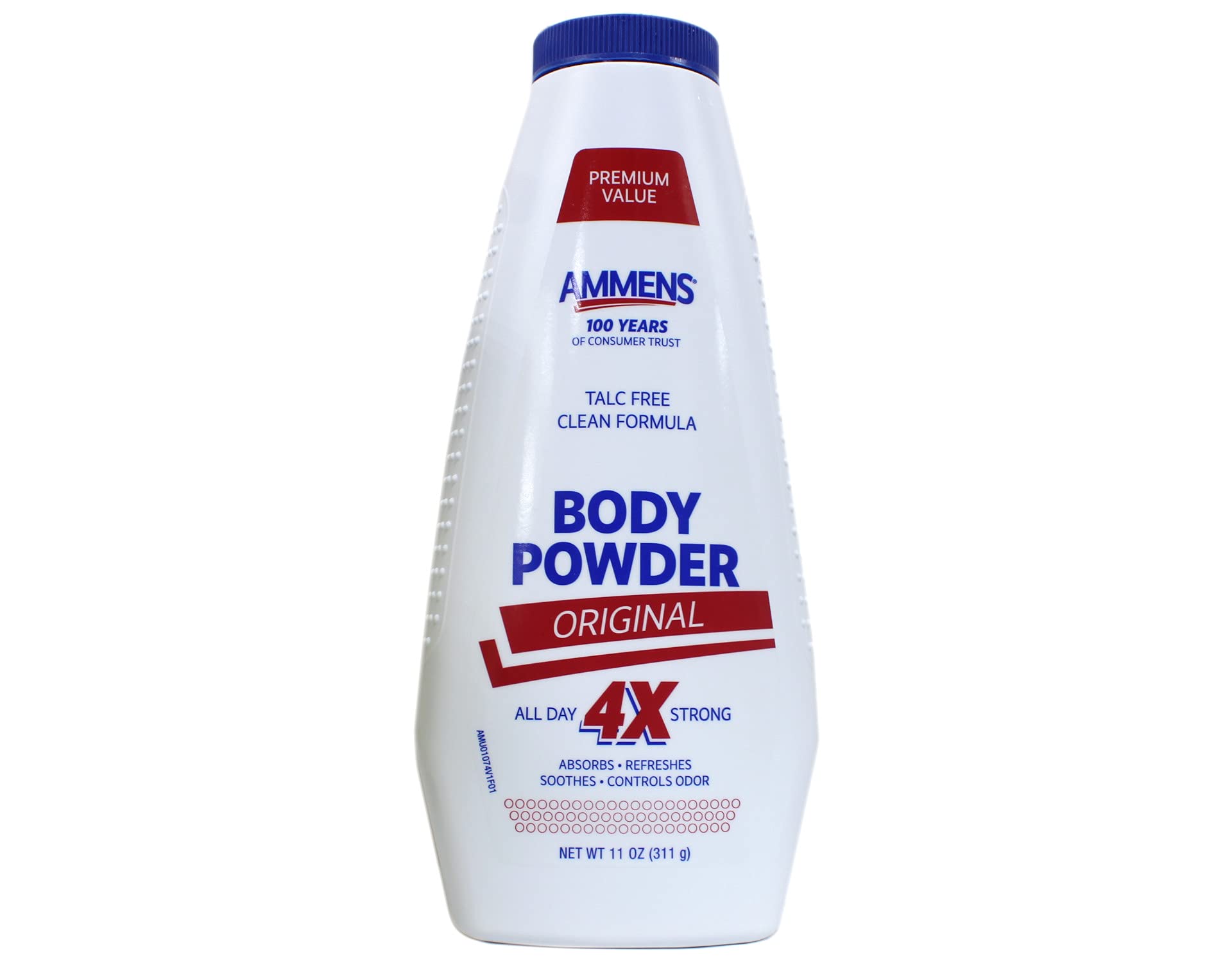 Talc-Free Clean Formula Ammens powder packaging