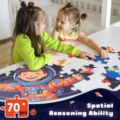 TALGIC 70-piece solar system puzzle with round layout