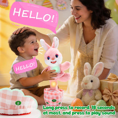 Bunny plush that records and repeats voices