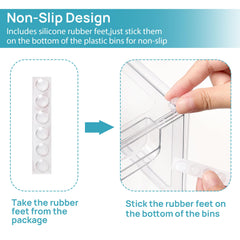 four-drawer stackable organizer with pull-out handles