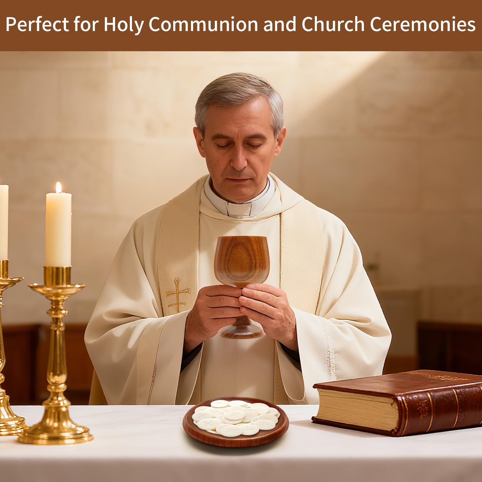 5.12 x 2.48 inch chalice size with tray