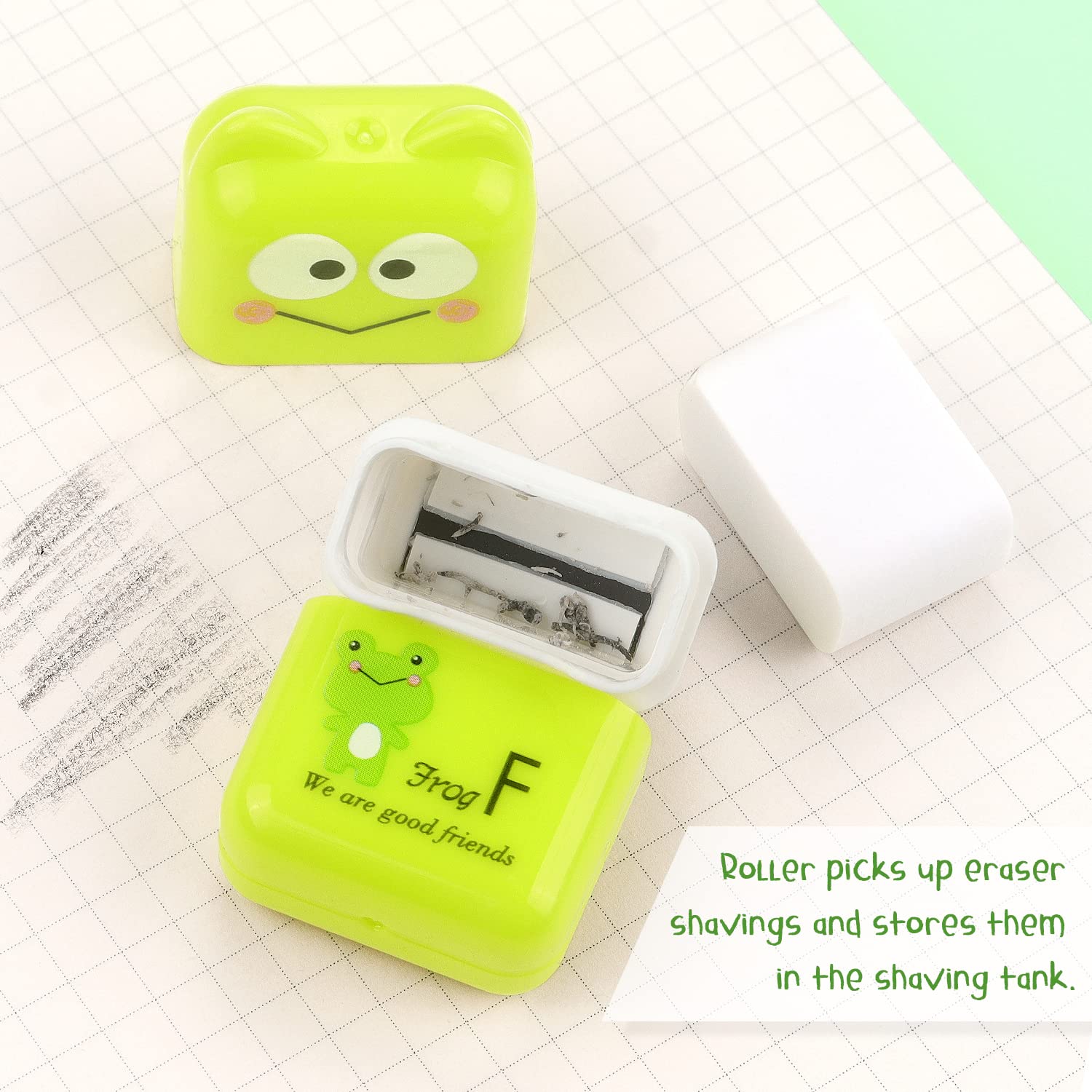 Soft rubber edging for comfortable grip on Tamaki erasers
