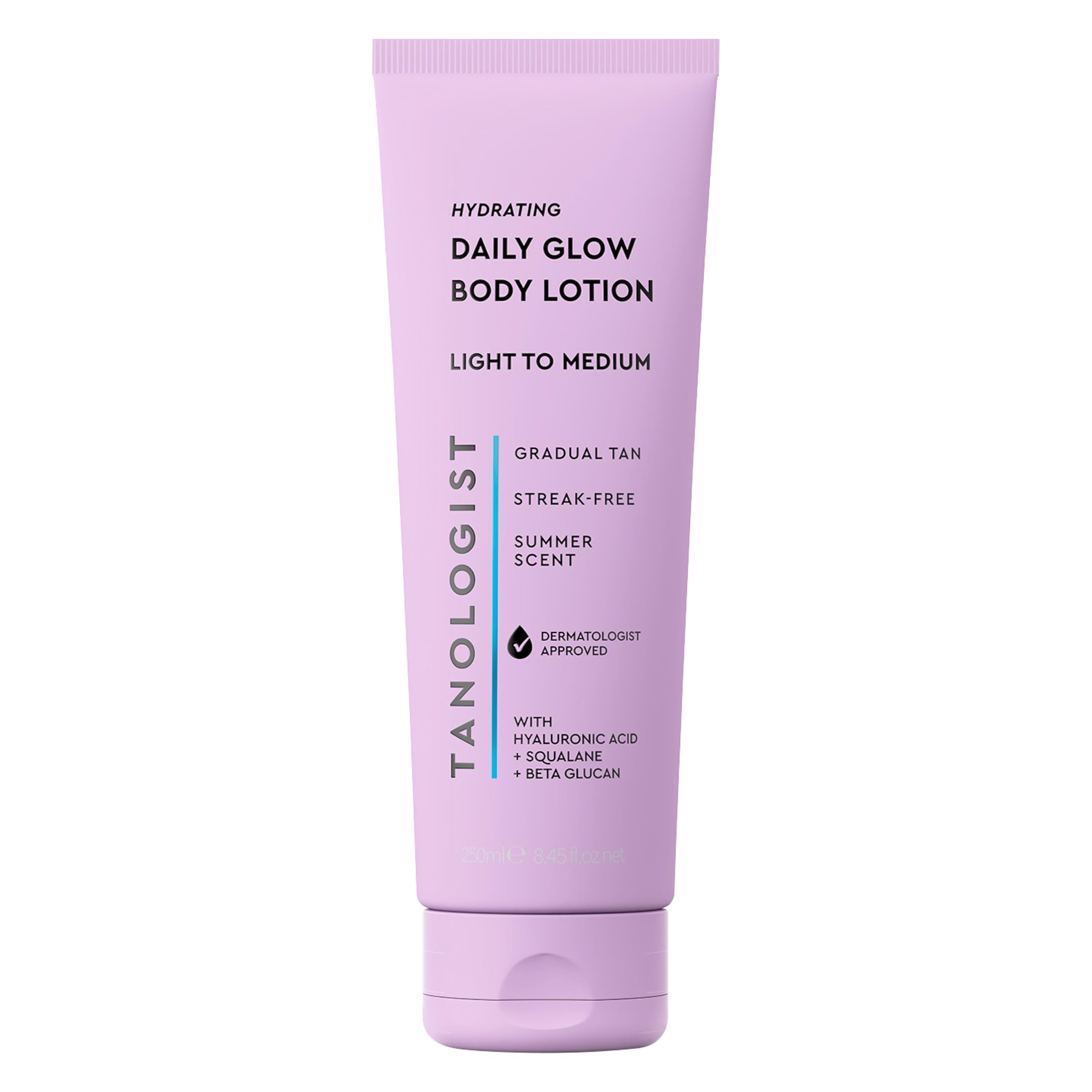 Tanologist Daily Glow lotion bottle for Light/Medium shade
