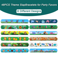 Jungle safari bracelet designs including lion and giraffe