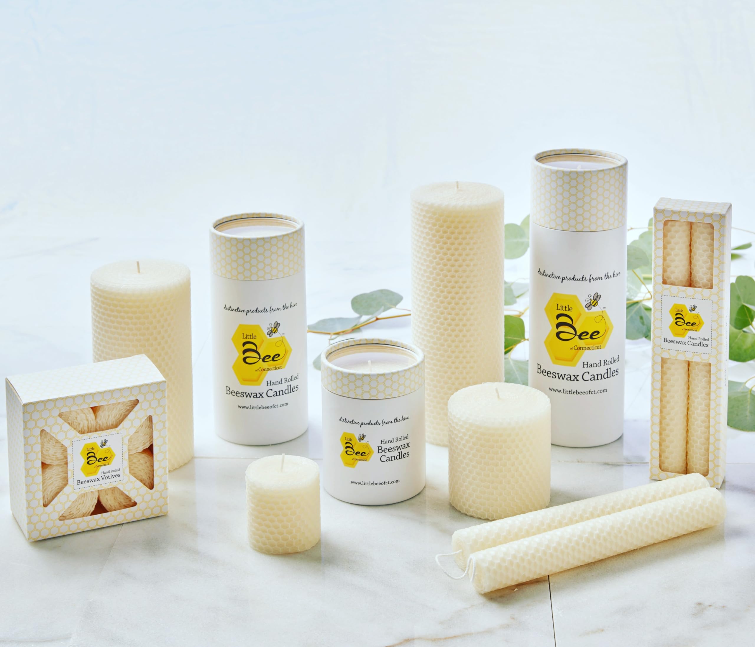 recyclable packaging for beeswax taper candles