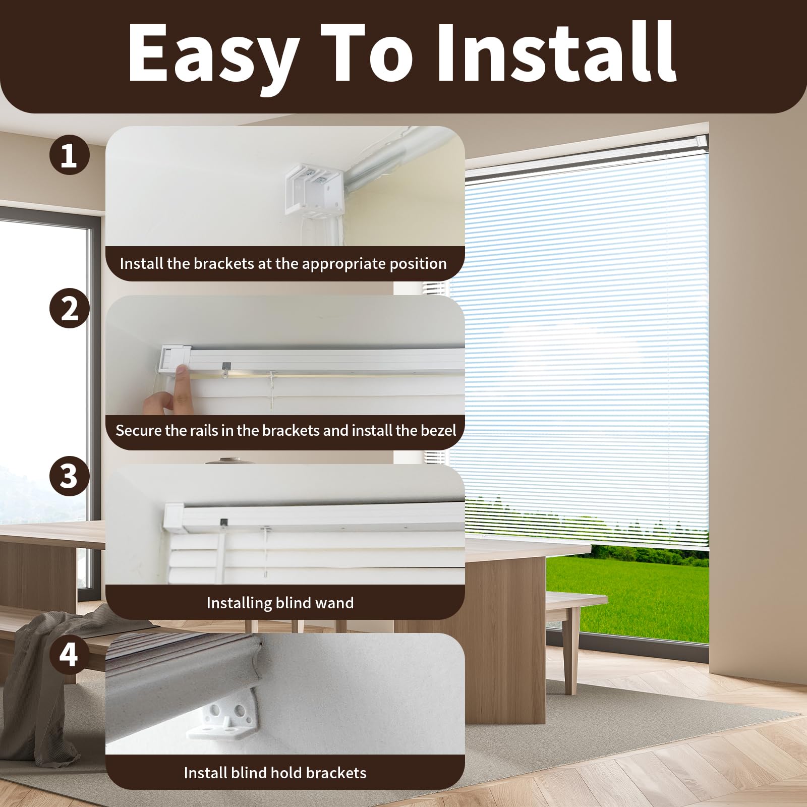 Outside mount option for Taplzmg cordless mini blinds