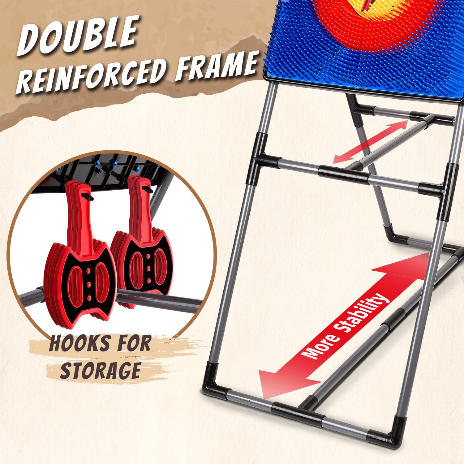 44 inch high target stand with bullseye