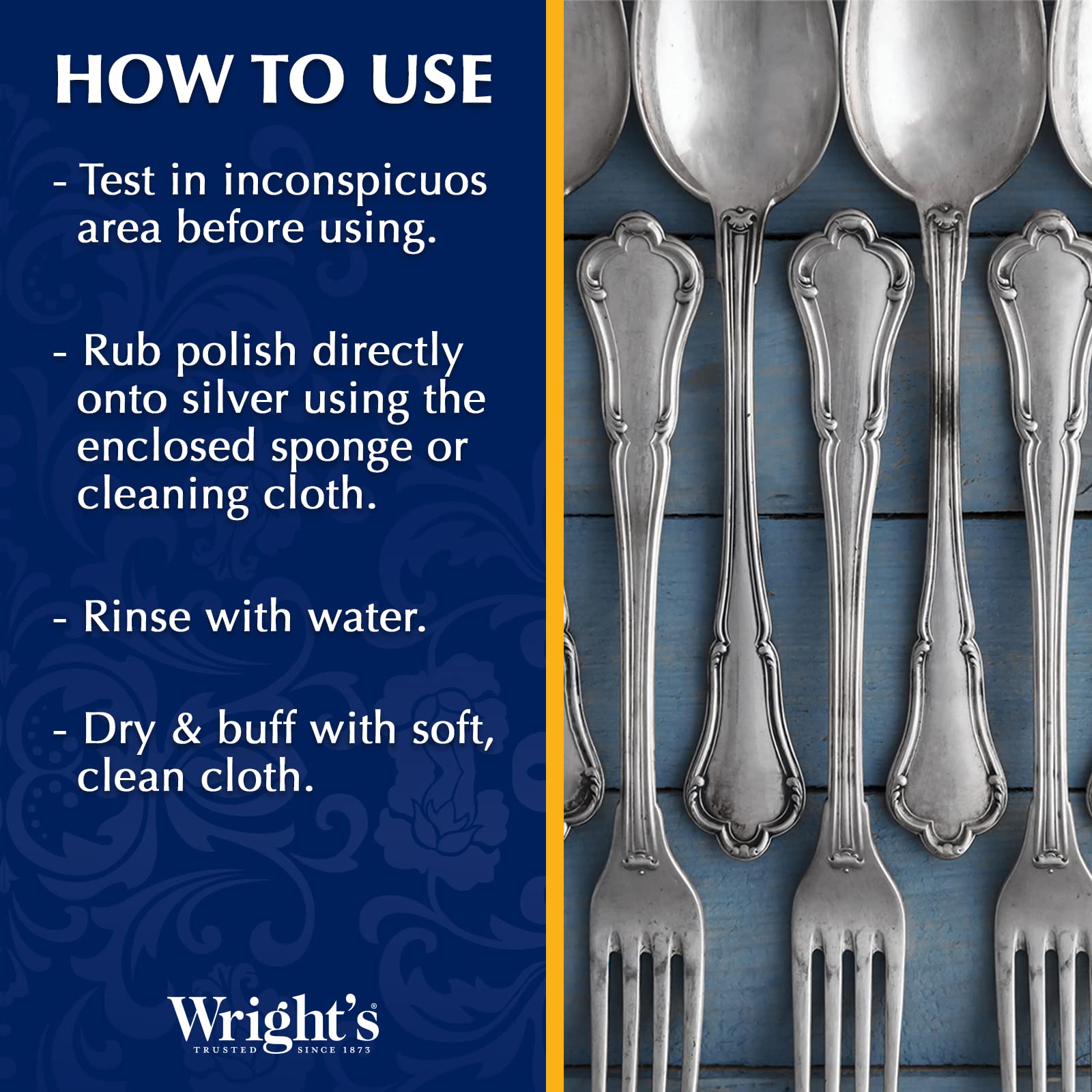 Cream polish for silver brass copper aluminum pewter
