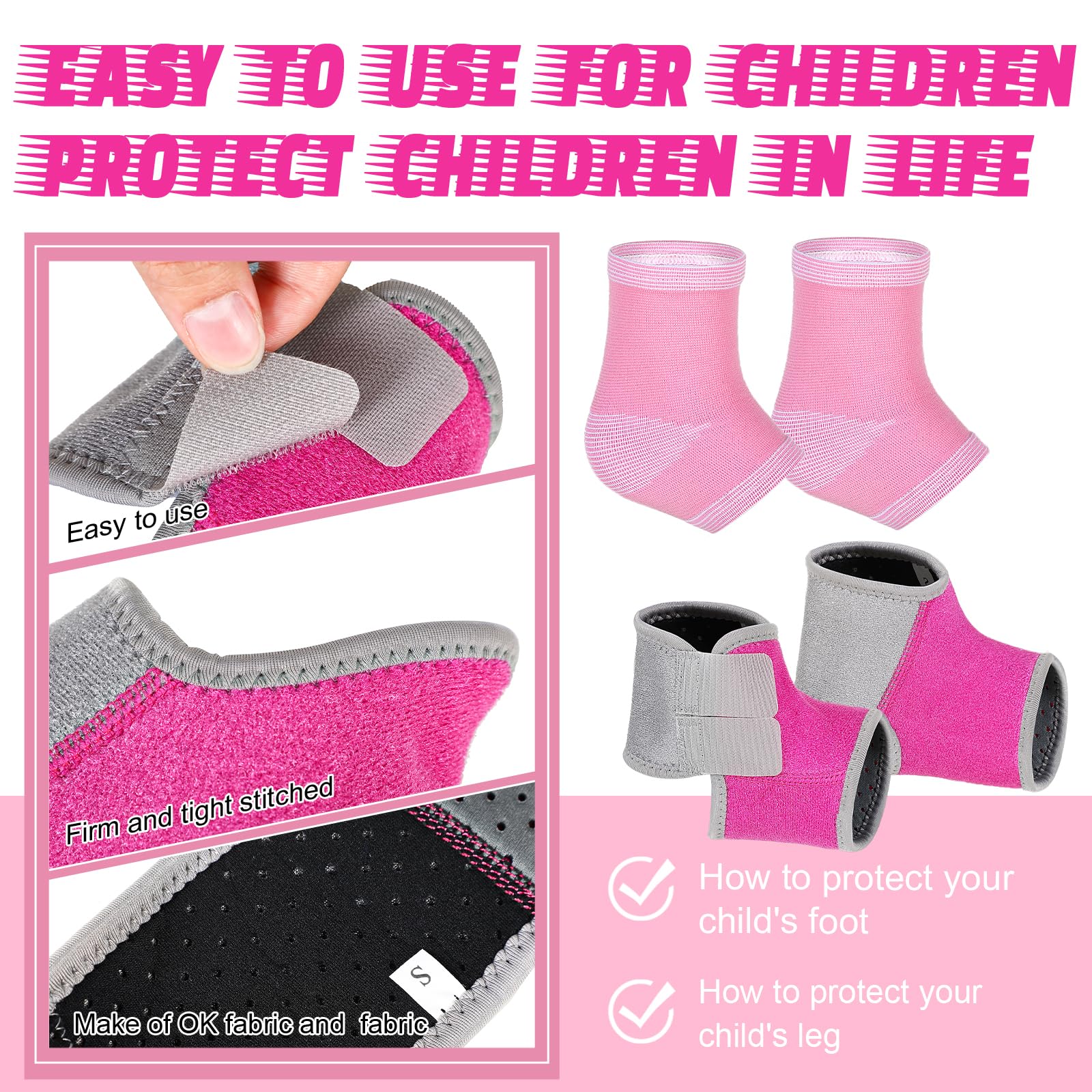 Two styles included in Tarpop kid ankle brace set