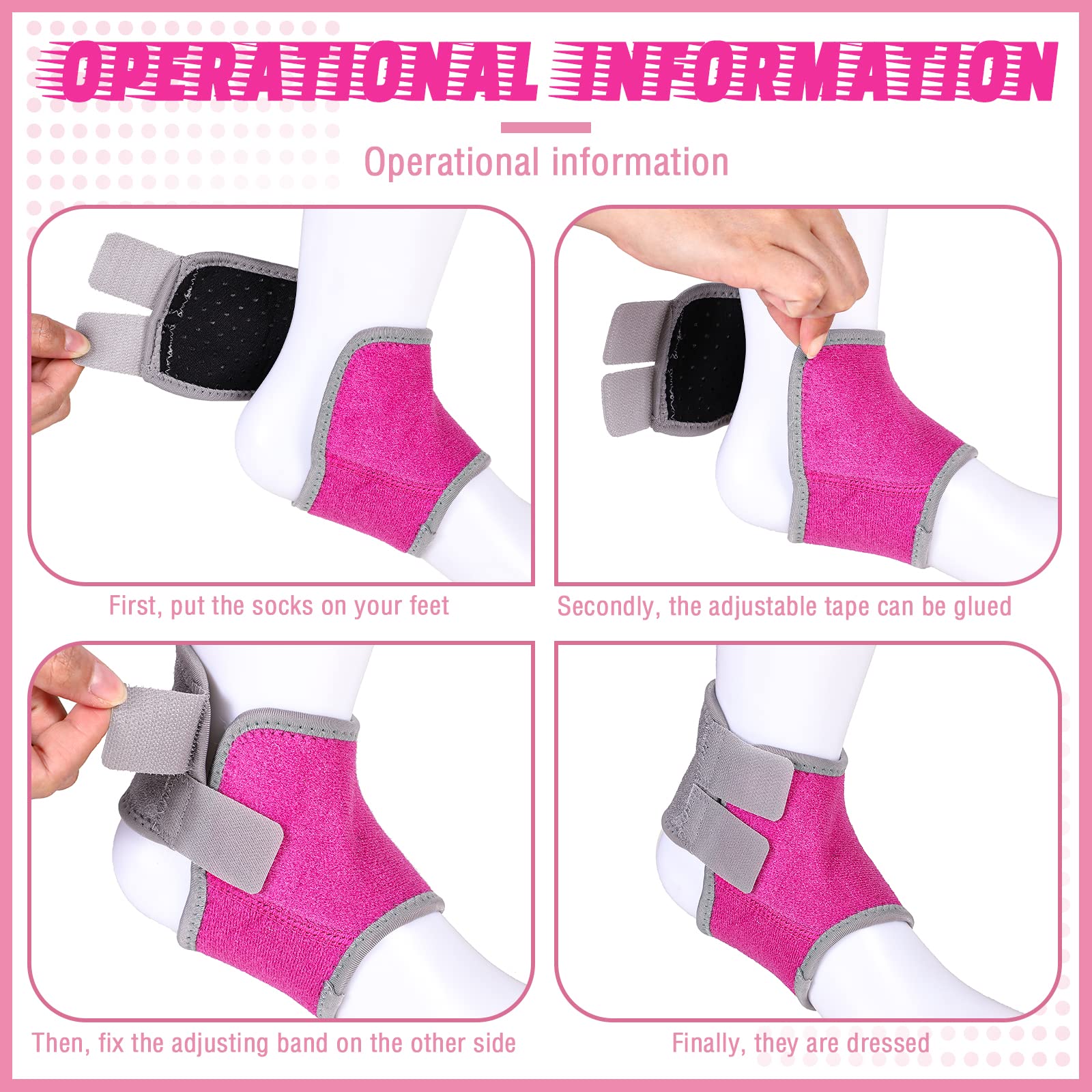 Adjustable straps and open heel design in kid ankle braces
