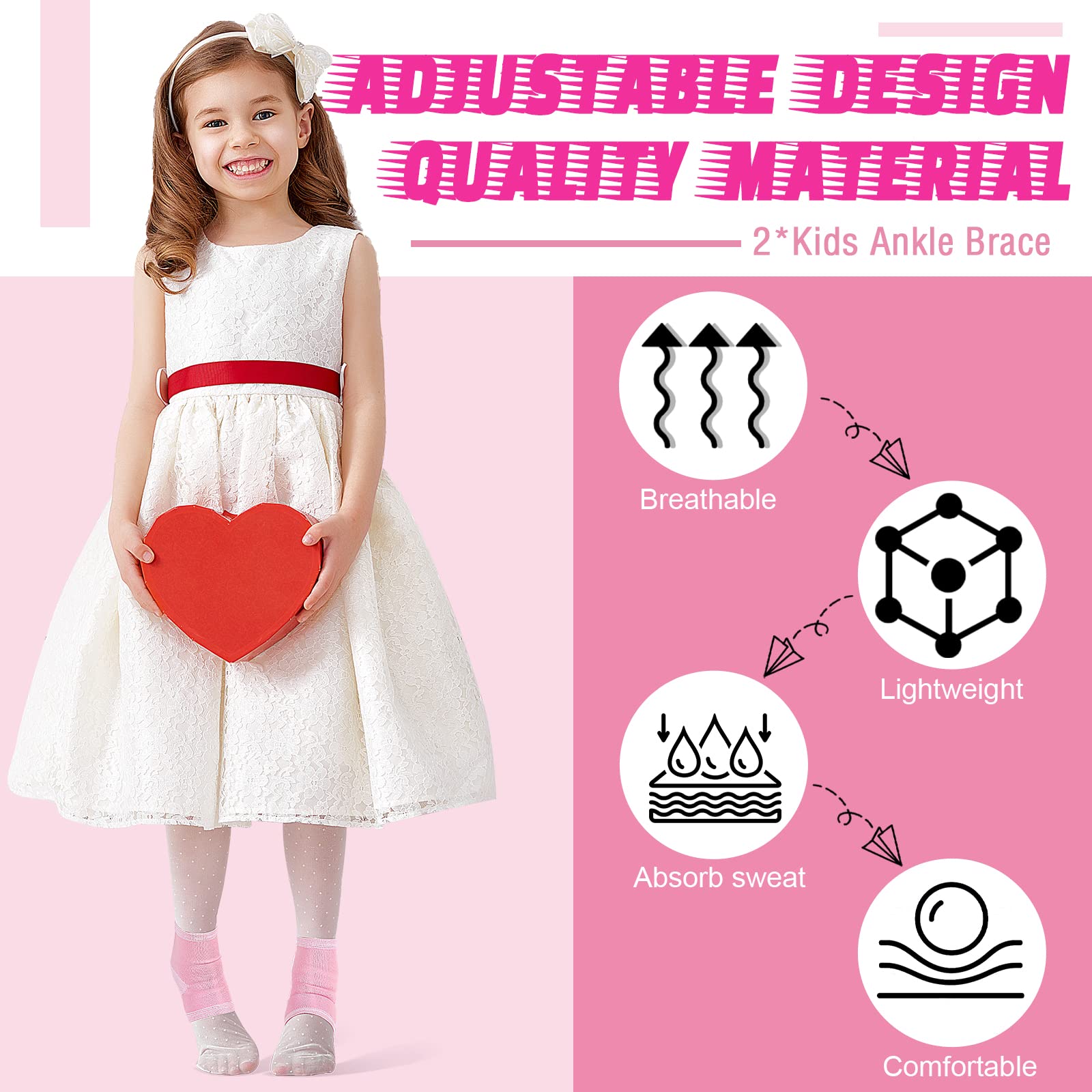 Brace set designed to fit under shoes for active kids