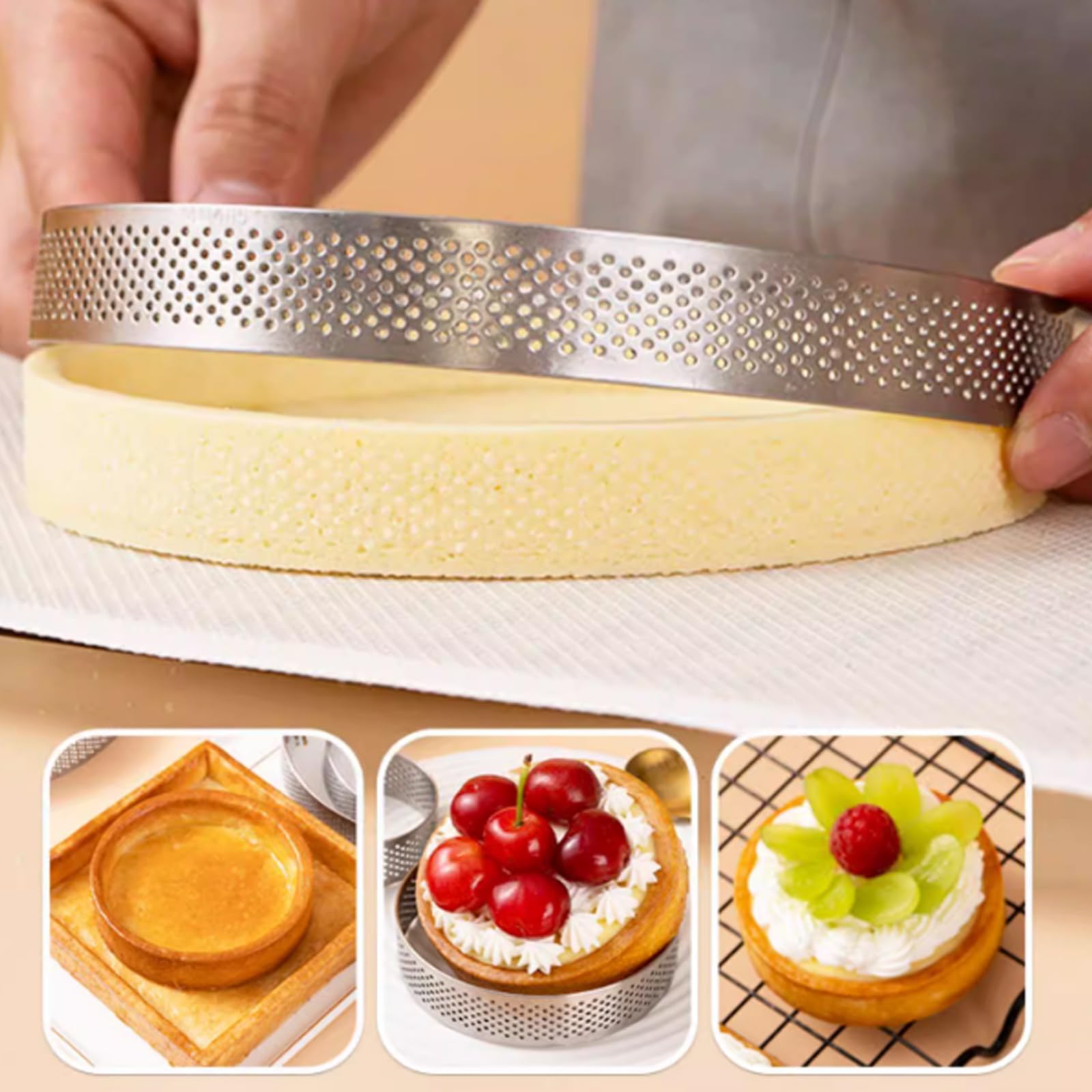 Home bakers and small shops tart ring set