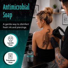 Fragrance free pH balanced tattoo cleansing soap