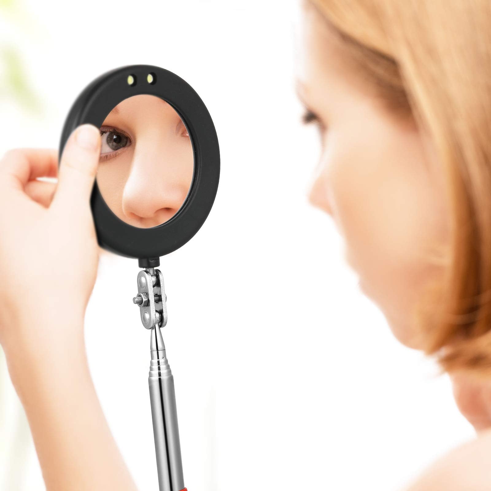 LED top light on Tatuo inspection mirror for night use