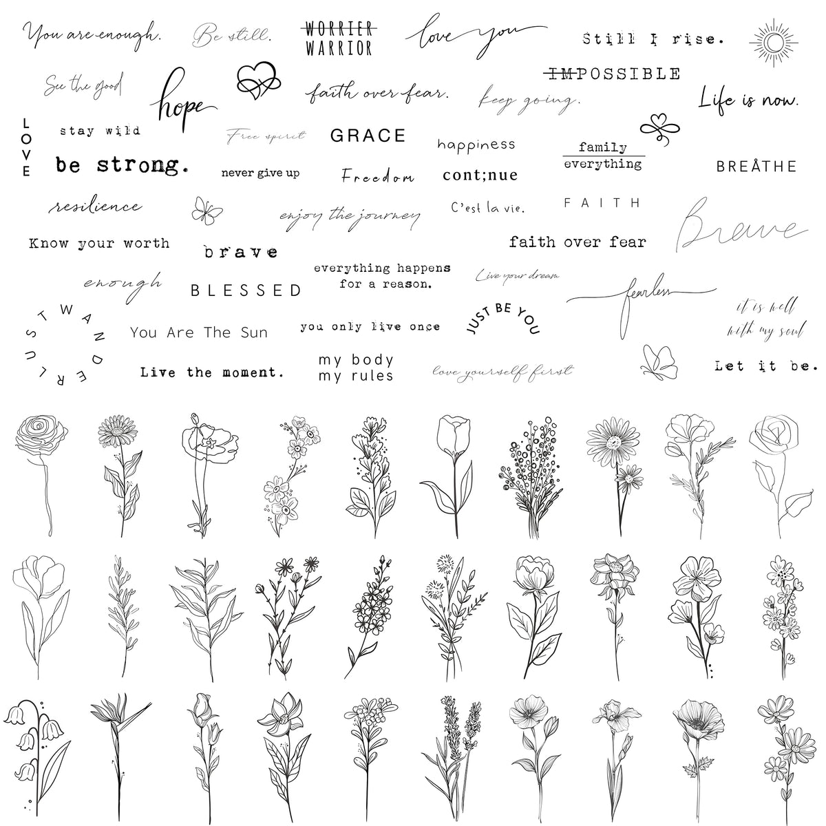 TATUWST realistic temporary tattoos 60 sheets packaging