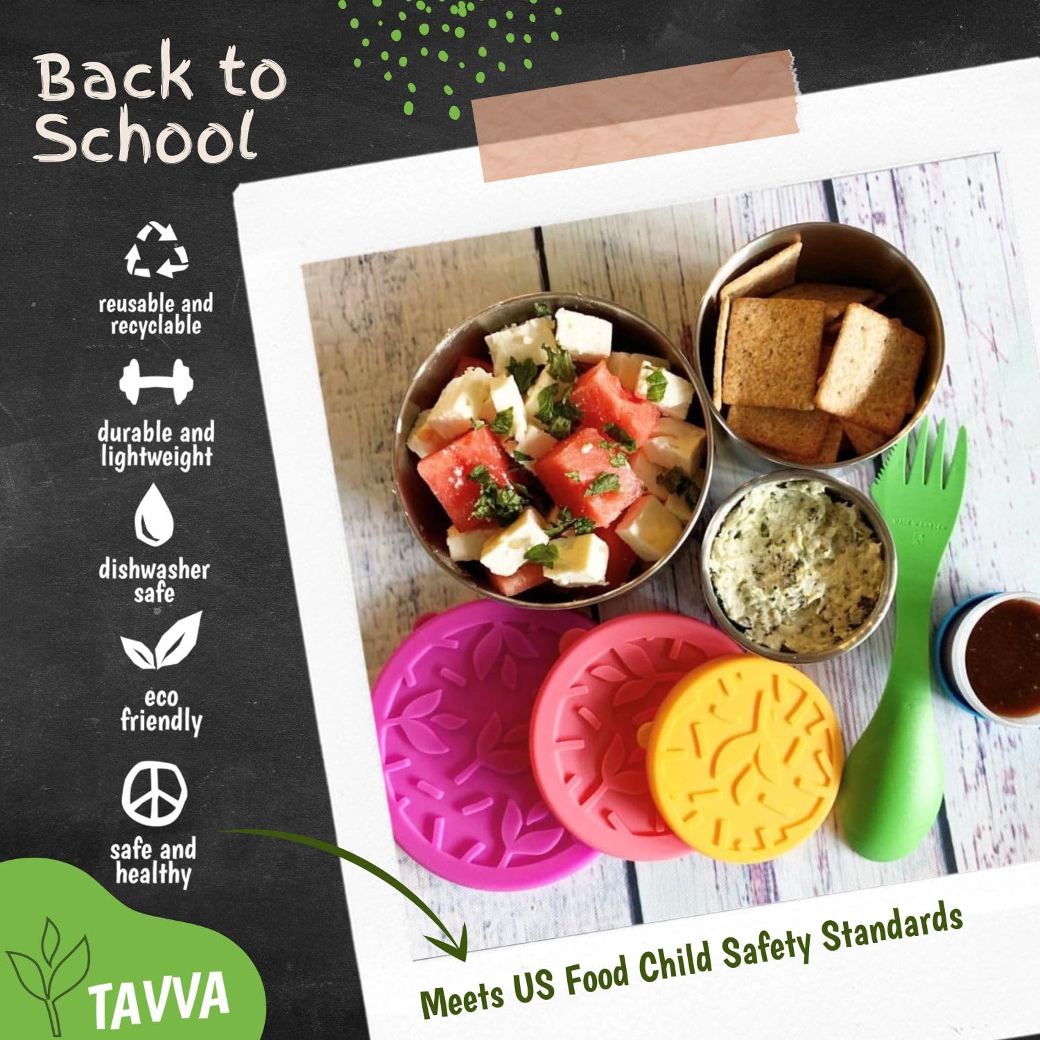 close up of Tavva 12oz snack container