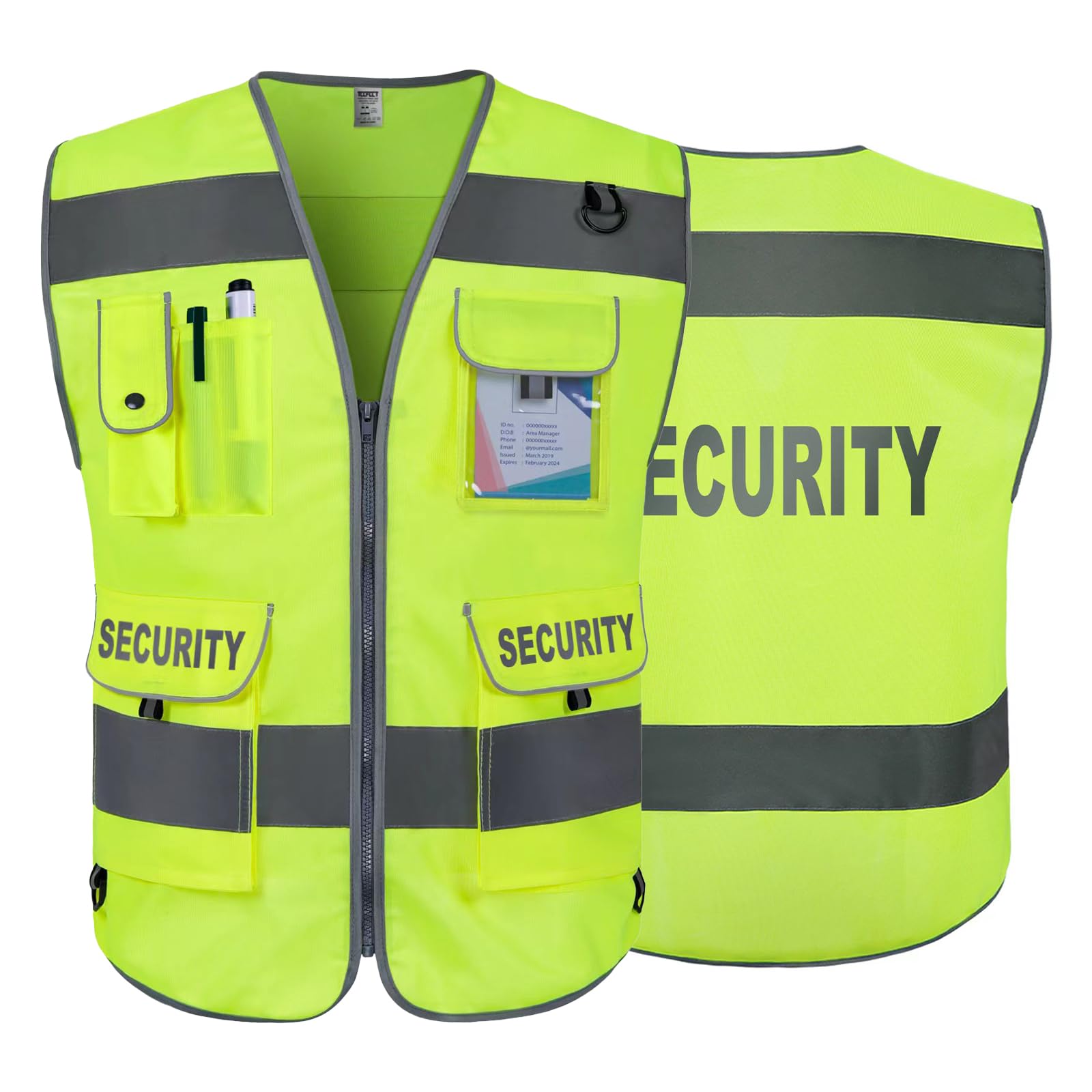 TCCFCCT security vest for security guard 9 pockets