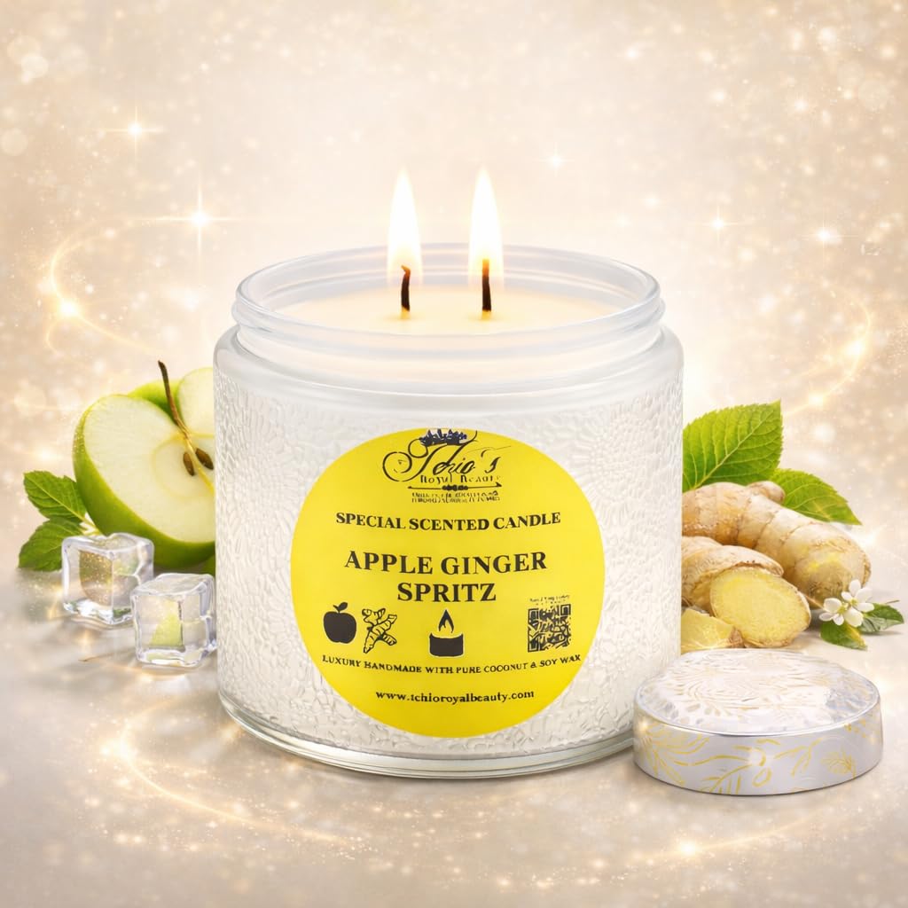 Decorative frosted glass jar with patterned silver and gold lid from Tchio's Royal Beauty