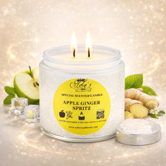 Decorative frosted glass jar with patterned silver and gold lid from Tchio's Royal Beauty