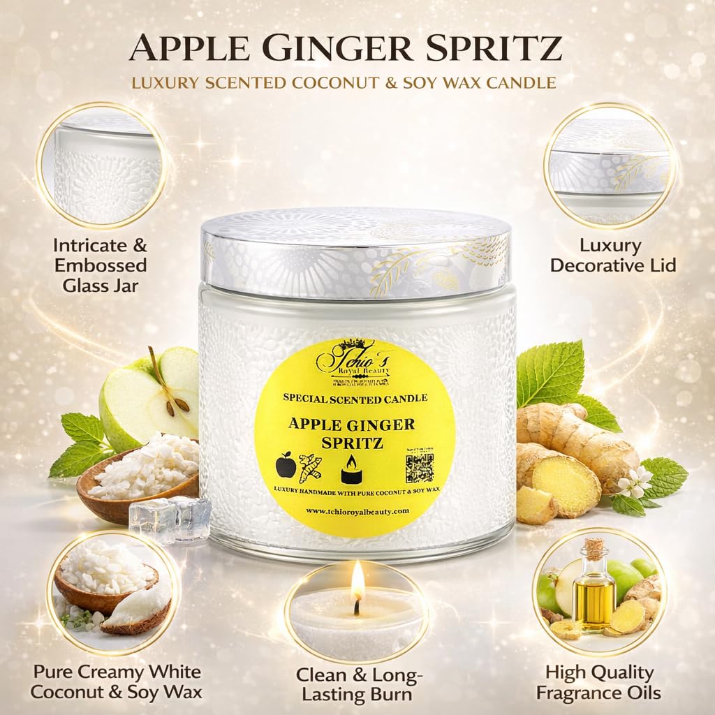 Dual wick candle for even burn by Tchio's Royal Beauty