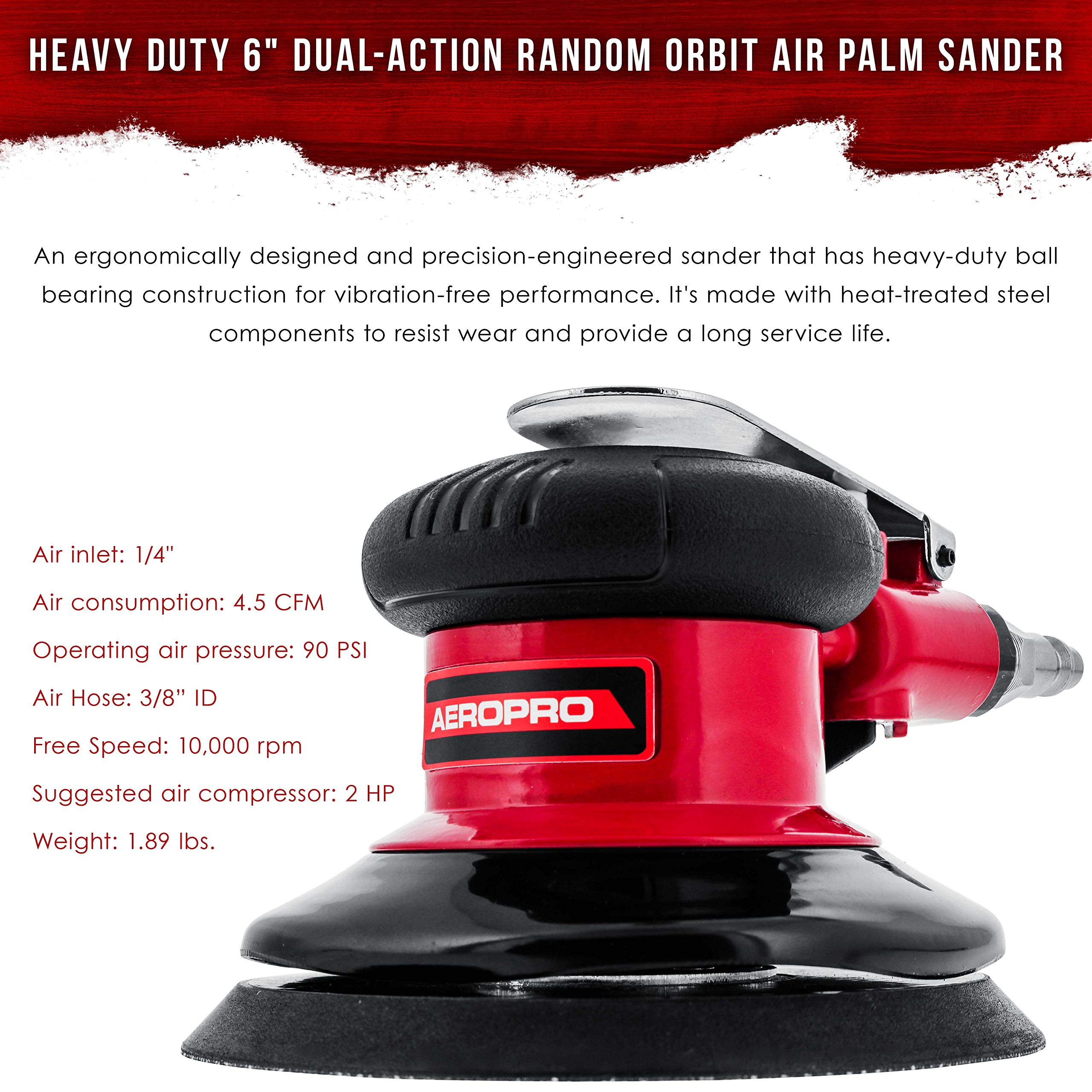 6 inch PSA and Hook and Loop backing pads included