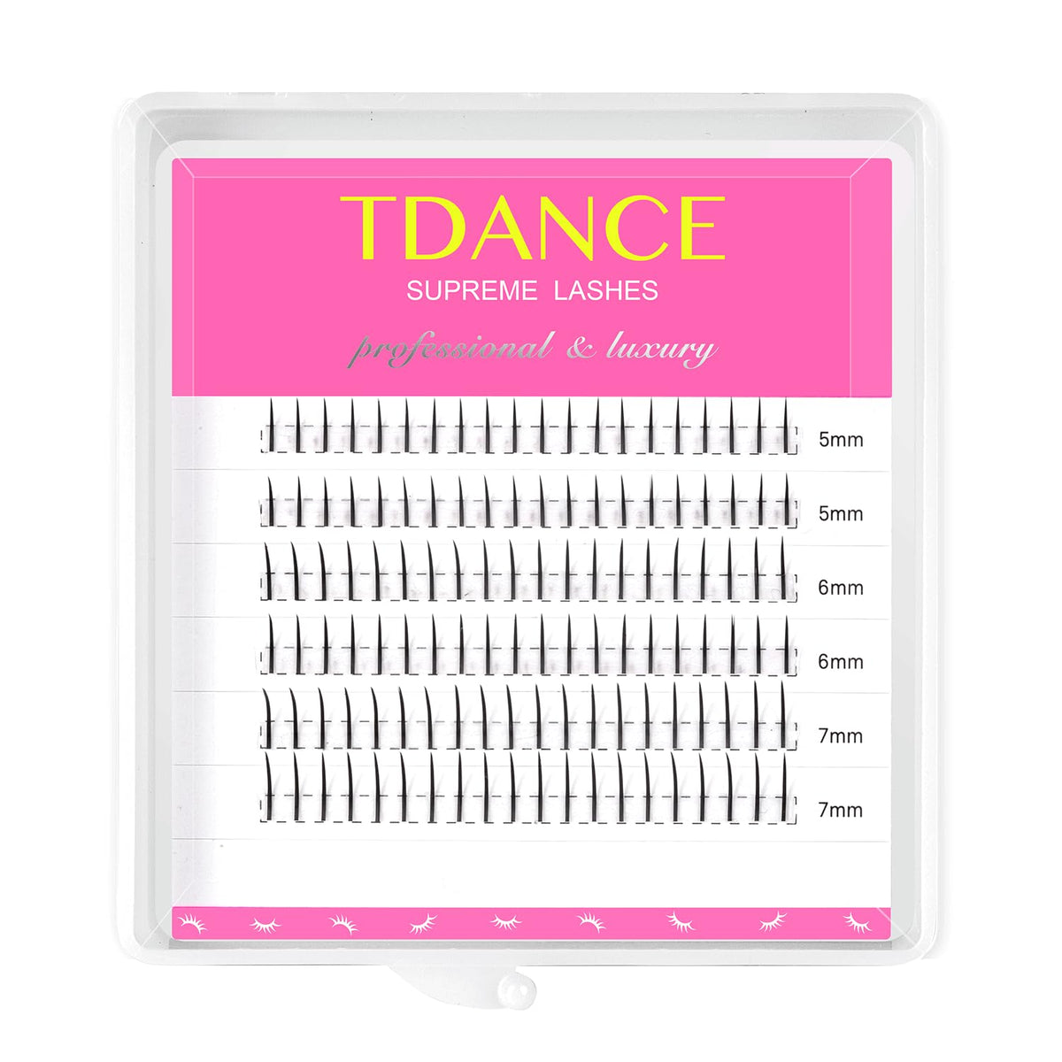 TDANCE Bottom Lash Extension 120 Pcs B Curl 5-7mm