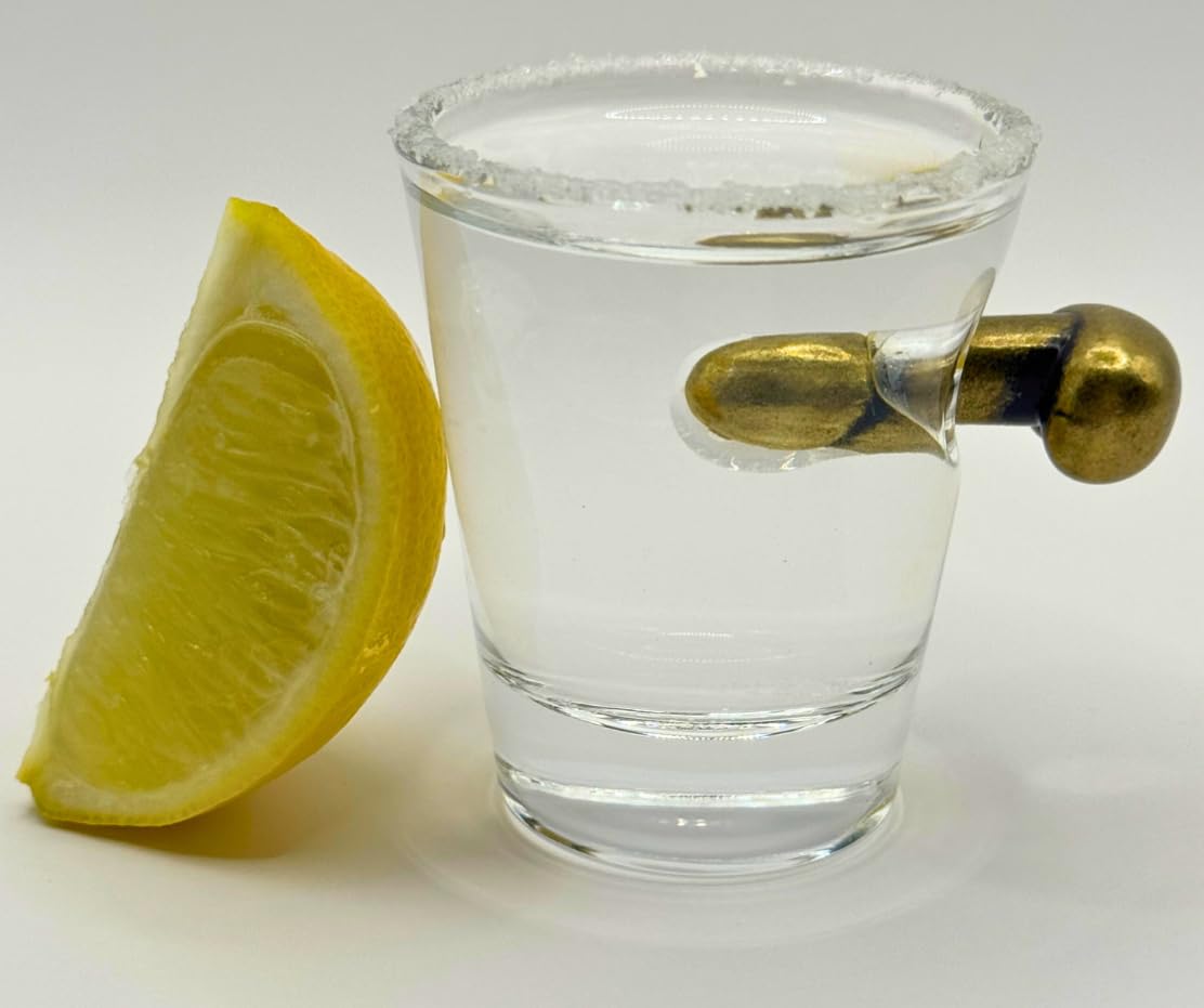 Electroplated alloy insert in shot glass detail