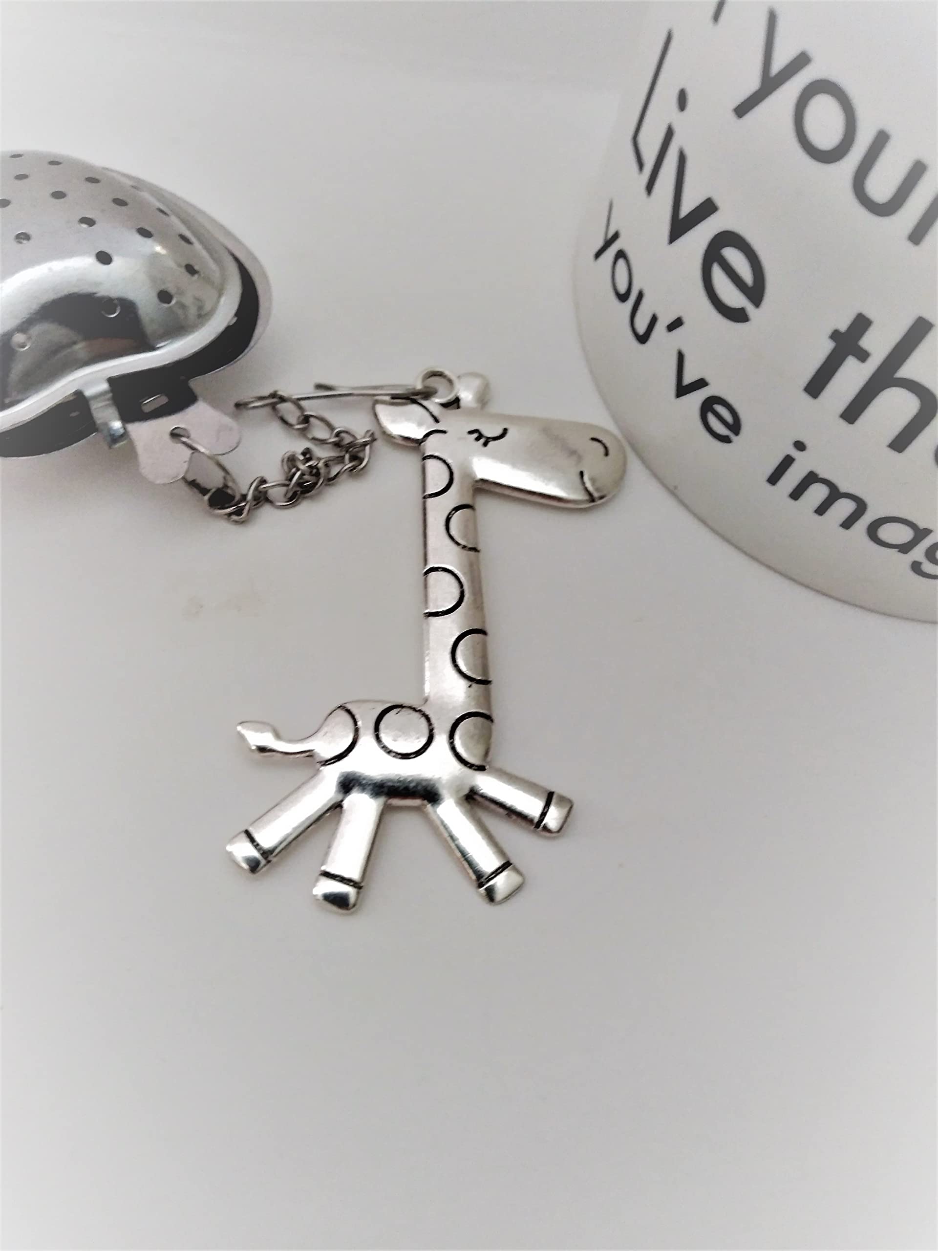 Tea infuser ball giraffe leaves