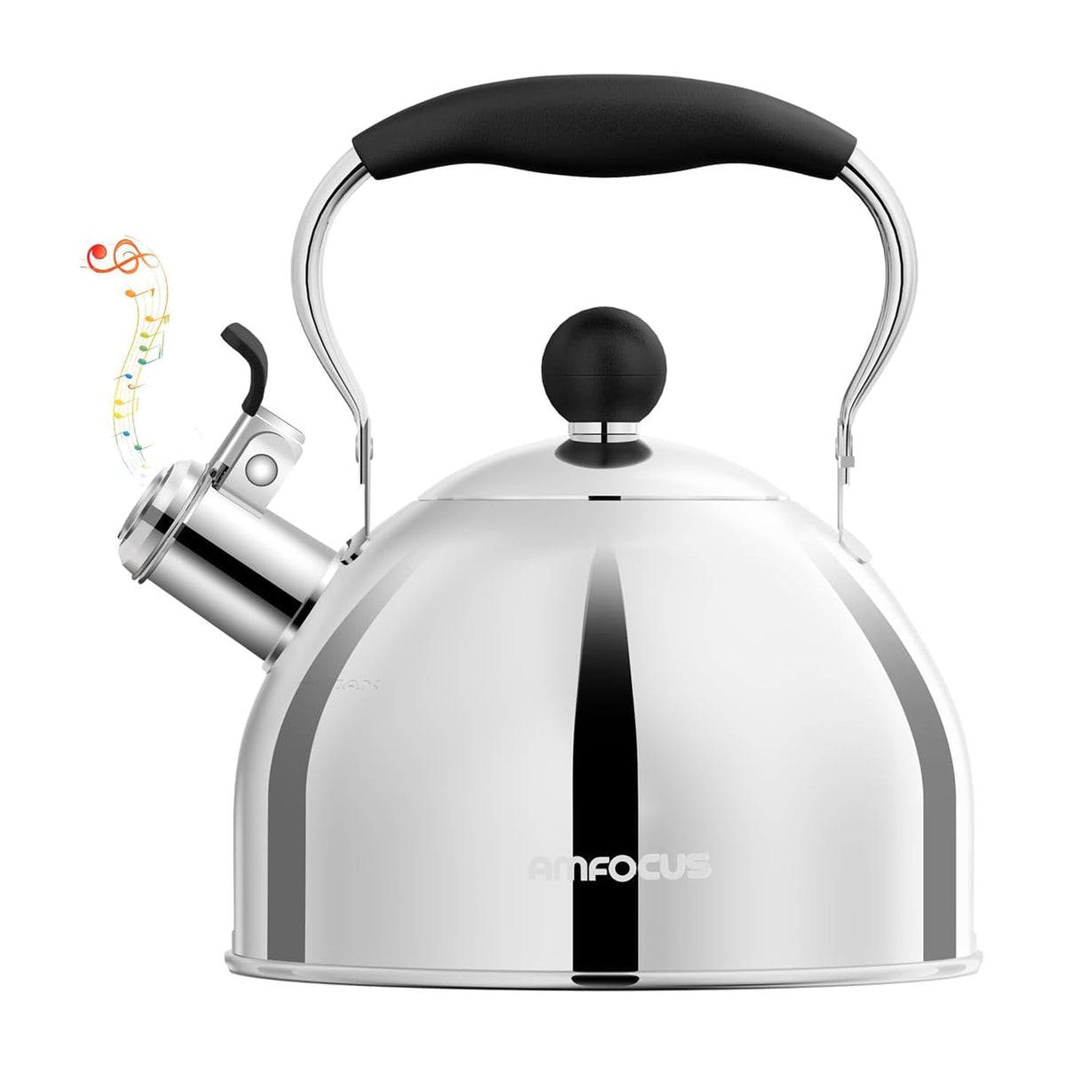 Tea kettle 2 quart stainless steel with whistle