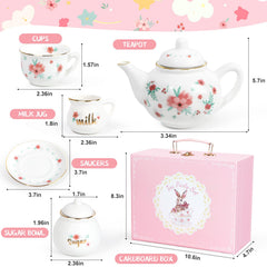 Four tea cups and four saucers for little girls tea party