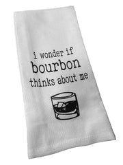 Decorative bourbon themed towel for kitchen or bar