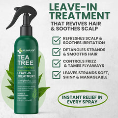 Tea Tree Leave-In Conditioner Spray bottle close up