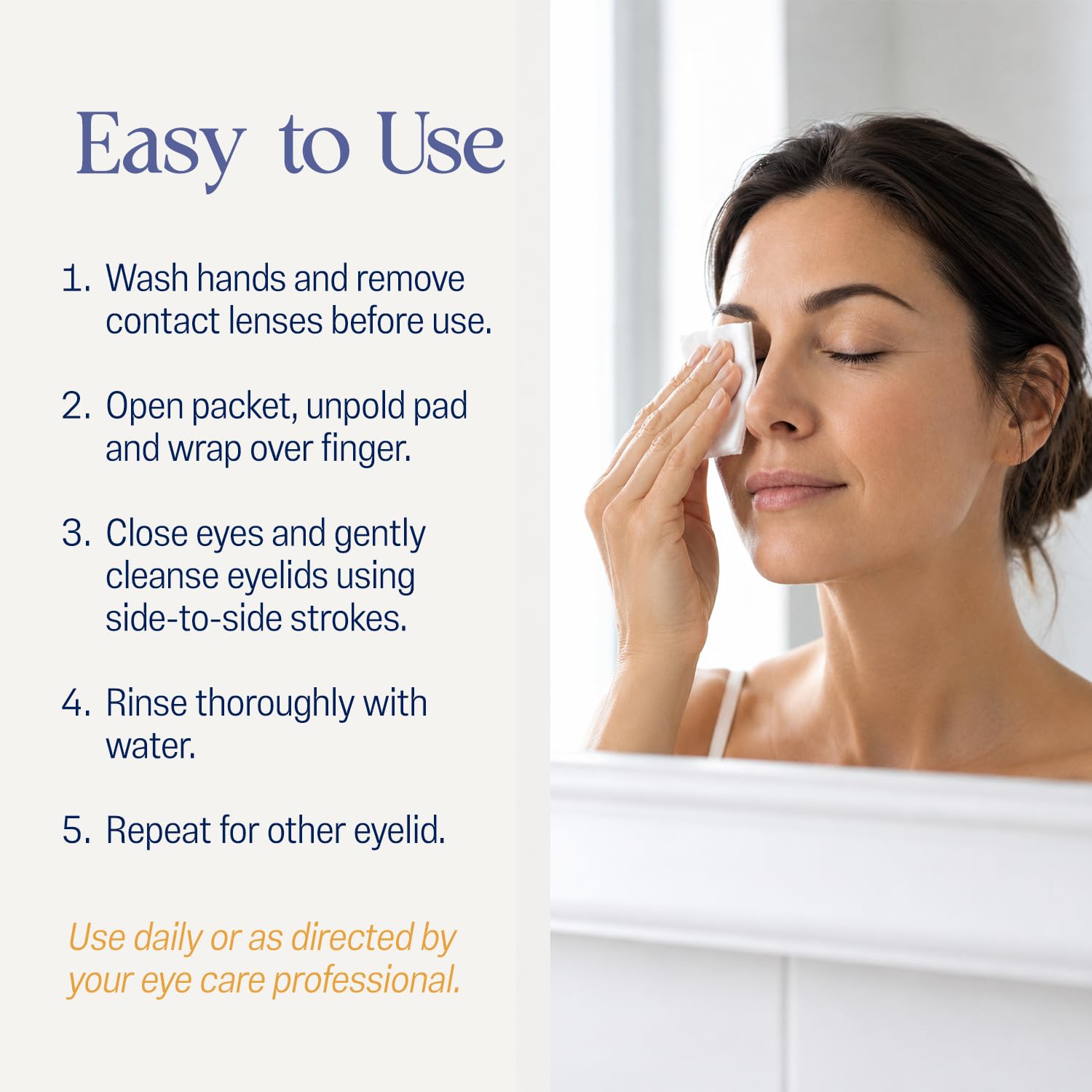 Tea tree oil formula for eyelid debris removal