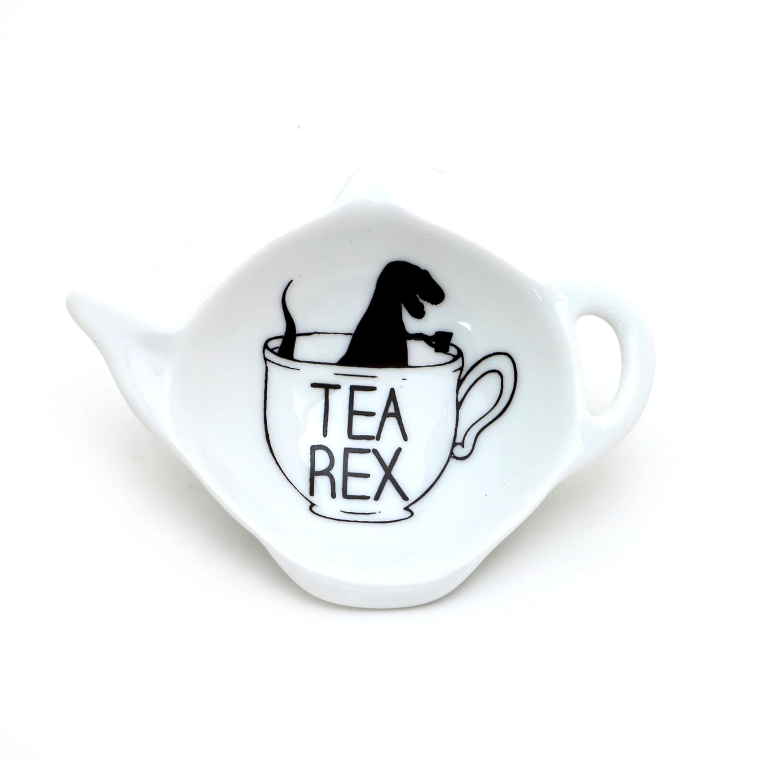 Handmade teabag holder measures 4 x 3.5 x .5