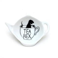 Handmade teabag holder measures 4 x 3.5 x .5